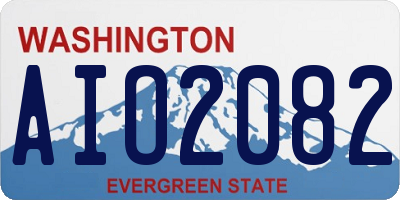 WA license plate AIO2082