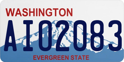WA license plate AIO2083