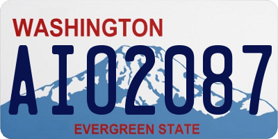WA license plate AIO2087
