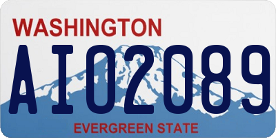 WA license plate AIO2089