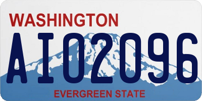 WA license plate AIO2096