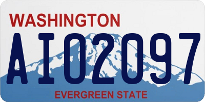 WA license plate AIO2097