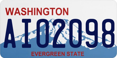 WA license plate AIO2098