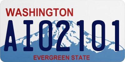 WA license plate AIO2101