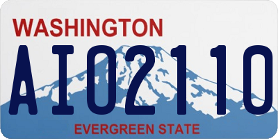 WA license plate AIO2110