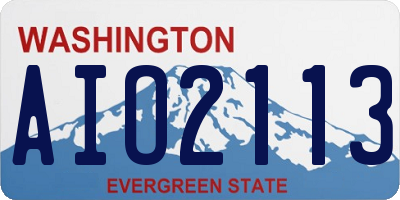 WA license plate AIO2113