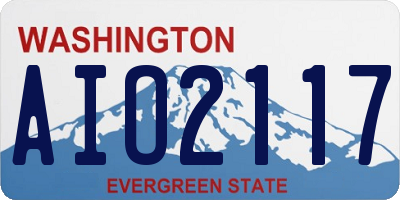 WA license plate AIO2117