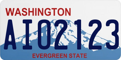 WA license plate AIO2123