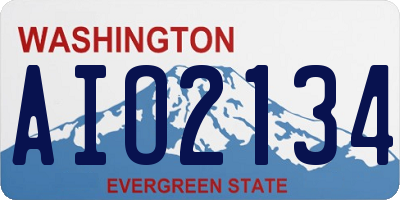 WA license plate AIO2134