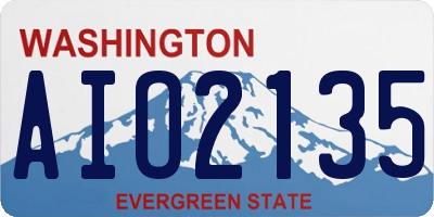 WA license plate AIO2135