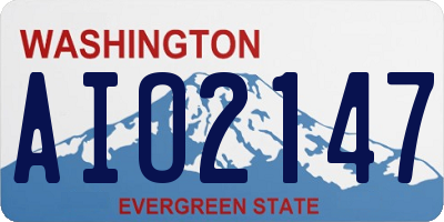WA license plate AIO2147