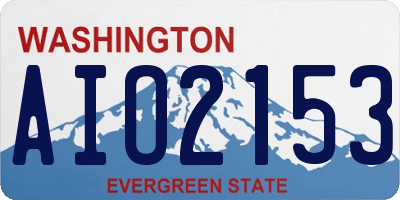 WA license plate AIO2153
