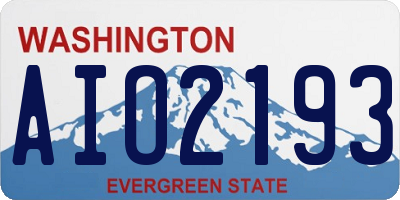WA license plate AIO2193
