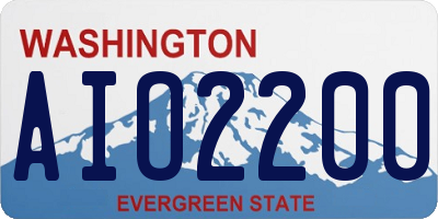WA license plate AIO2200