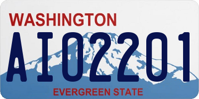 WA license plate AIO2201
