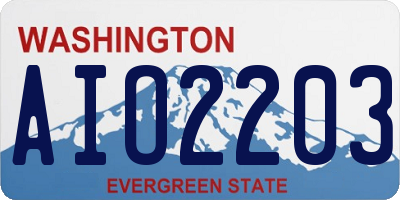 WA license plate AIO2203