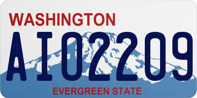 WA license plate AIO2209