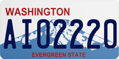 WA license plate AIO2220
