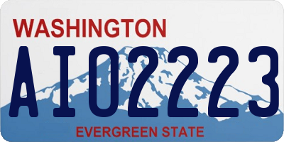 WA license plate AIO2223
