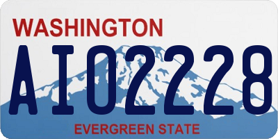 WA license plate AIO2228