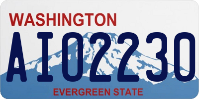 WA license plate AIO2230