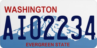 WA license plate AIO2234