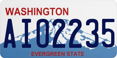 WA license plate AIO2235