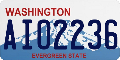 WA license plate AIO2236