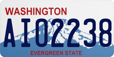 WA license plate AIO2238