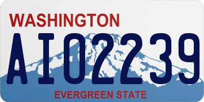 WA license plate AIO2239