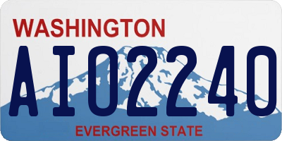WA license plate AIO2240