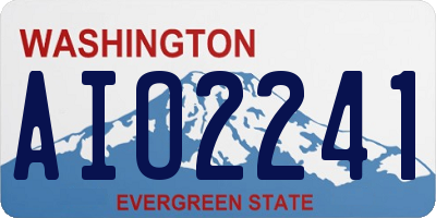 WA license plate AIO2241