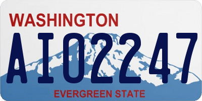 WA license plate AIO2247