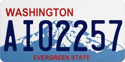 WA license plate AIO2257