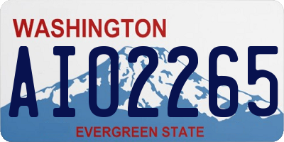 WA license plate AIO2265