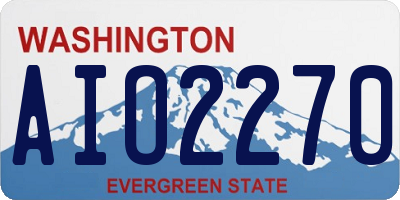 WA license plate AIO2270