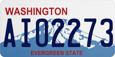 WA license plate AIO2273