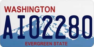 WA license plate AIO2280