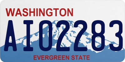 WA license plate AIO2283