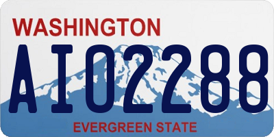 WA license plate AIO2288