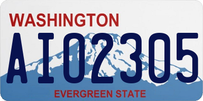 WA license plate AIO2305