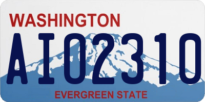 WA license plate AIO2310