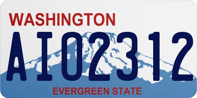 WA license plate AIO2312