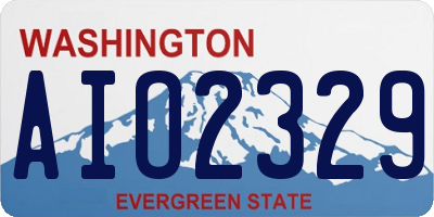 WA license plate AIO2329