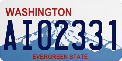 WA license plate AIO2331