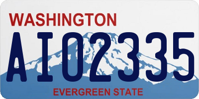 WA license plate AIO2335