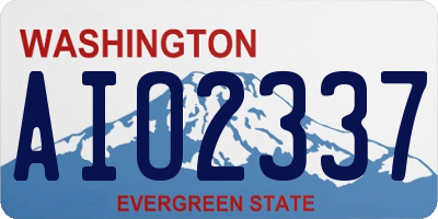 WA license plate AIO2337