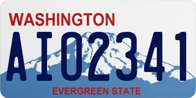 WA license plate AIO2341