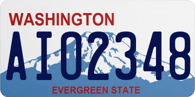 WA license plate AIO2348