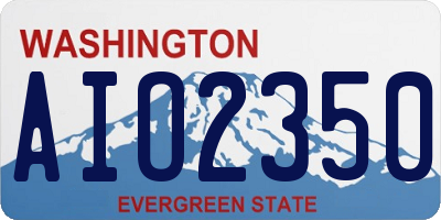WA license plate AIO2350